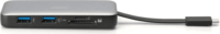 Digitus 7in1 USB-C Laptop utazó dokkoló állomás (Adapter nélkül)