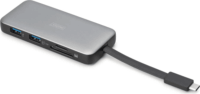 Digitus 7in1 USB-C Laptop utazó dokkoló állomás (Adapter nélkül)