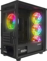 Rampage VEGA V2 ATX Torony Számítógépház + 4×120mm RGB ventilátor - Fekete