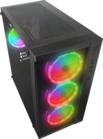 Rampage VEGA V2 ATX Torony Számítógépház + 4×120mm RGB ventilátor - Fekete