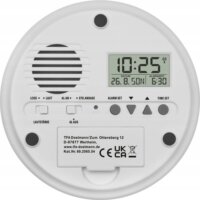 TFA 60.2565.54 Talk 2 Rádiójel-vezérelt ébresztőóra Ø 13cm - Fehér