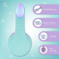PowerLocus P2 Gyerek Fejhallgató Headset Fülekkel - Lila/Türkiz