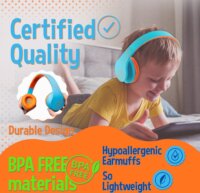 PowerLocus P2 Gyerek Fejhallgató Headset - Kék/Narancs