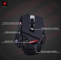 MadCatz R.A.T. 4+ Optikai Vezetékes Gaming Egér - Fekete