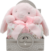 Dexyco Sweet Dreams Takaró és játéknyuszi - Rózsaszín (27x30cm)