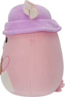 Squishmallows Peter a rózsaszín malac trópusi itallal és sapkával plüssfigura 20cm