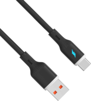 Akyga AK-USB-62 USB-A - USB-C 2.0 Adat és töltőkábel 18W 1m - Fekete