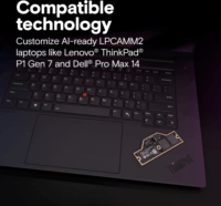 Crucial 64GB / 7500 LPDDR5X LPCAMM2 CL40 Single Notebook RAM