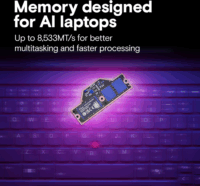 Crucial 64GB / 7500 LPDDR5X LPCAMM2 CL40 Single Notebook RAM