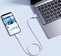 Baseus Silky Series USB - Lightning iPhone 2.4A töltőkábel 2m - Fehér