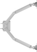 ICY BOX IB-MS524-T 17"-32" Monitor asztali tartó kar - Ezüst (2 kijelző)