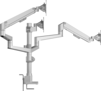 ICY BOX IB-MS525-T 17"-32" Monitor asztali tartó kar - Ezüst (3 kijelző)