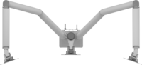 ICY BOX IB-MS525-T 17"-32" Monitor asztali tartó kar - Ezüst (3 kijelző)