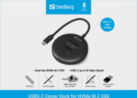 Sandberg 136-72 M.2 SSD Dokkoló és klónozó állomás (USB-C 3.2 - M.2/NVME)
