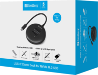 Sandberg 136-72 M.2 SSD Dokkoló és klónozó állomás (USB-C 3.2 - M.2/NVME)