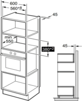 Midea MBMTG925H-BK Beépíthető Mikrohullámú Sütő 25L 900W - Fekete