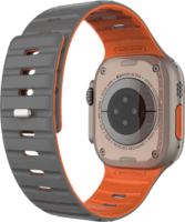 Fixed Apple Watch 42/44/45/46/49mm Mágneses szilikon okosóra szíj - Szürke