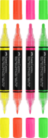 Faber-Castell Shake&Paint Neon 4 darabos Kétvégű akrilfilctoll készlet 3 - 10 mm- Vegyes