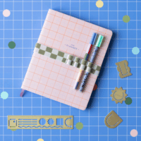 Kikkerland INK13-G Könyvre húzható tolltartó - Zöld