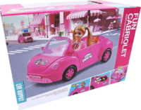Kabrió autó babával 4 db-os játékszett 27 cm - Pink
