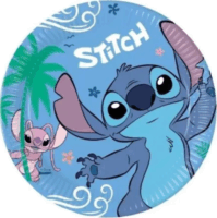 Lilo&Stitch: Stitch és Angel 8 darabos papírtányér készlet 23 cm
