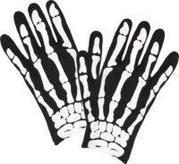 Widmann Csontváz kesztyű jelmez kiegésztő gyerekméret