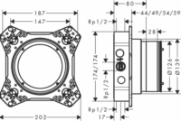 Hansgrohe iBox Universal 2 csaptelep beépíthető alaptest