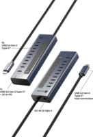 ICY BOX IB-HUB1450-C31 10-port USB-C HUB 48W (10x USB-C 3.2)
