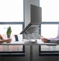 ICY BOX IB-NH300-R Állítható / Dönthető 17" Laptop Asztali Állvány - Ezüst