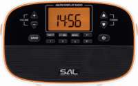 SAL RPR4LCD Hordozható Ébresztőórás AM/FM Táskarádió - Fehér / Narancs