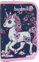 Budmil S9 Egyrekeszes Töltetlen Tolltartó Lányoknak - Unikornis Mintás