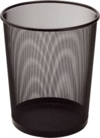 Sakota 21 Literes Fémhálós Papírkosár - Fekete