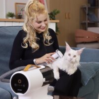 Astropet Libra Series Elektromos Állatszőr nyíró porszívó funkcióval - Fehér