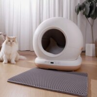 Astropet Neptune Series Intelligens Öntisztító Macskaalomdoboz 72L - Fehér/Rózsaszín