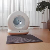 Astropet Neptune Series Intelligens Öntisztító Macskaalomdoboz 72L - Fehér/Rózsaszín