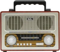 SAL RRT3 Hordozható AM/FM Retro táskarádió - Barna