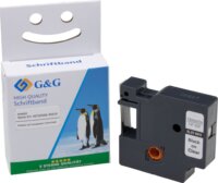 G&G (Dymo D1/45010/S072050) 12mm / 7m Feliratozógép szalag - Átlátszó alapon fekete
