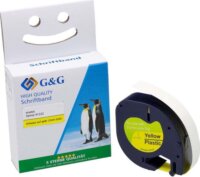 G&G (Dymo S0721670/91222) 12mm / 4m Feliratozógép szalag - Sárga alapon fekete