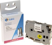 G&G (Brother TZe-241) 18mm / 8m 20x Feliratozógép szalag - Fehér alapon fekete