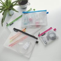 Leitz Wow Puhafedeles Vízálló Rendszerező Táska L méret - Átlátszó / Rózsaszín