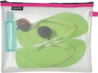 Leitz Wow Puhafedeles Vízálló Rendszerező Táska L méret - Átlátszó / Rózsaszín