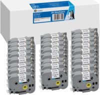 G&G (Brother TZe-251) 24mm / 8m Feliratozógép szalag 20db - Fehér alapon fekete