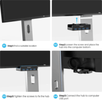 Orico MH4PU-BK USB-A 3.0 Rögzíthető 4-port HUB (4xUSB-A)
