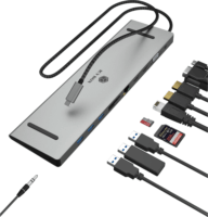 ICY BOX IB-DK2106a-CPD 11in1 Univerzális USB-C Laptop Dokkoló Állomás 100W