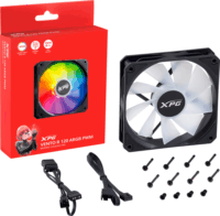 Adata XPG Vento 120 Reverse 120mm PWM RGB Rendszerhűtő ventilátor 3db - Fekete