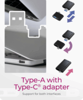 ICY BOX IB-CR204-CU3 2in1 USB-A/C 3.2 Külső Kártyaolvasó