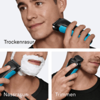 Braun Series 3 3010 BT Vezeték nélküli Akkus Nedves-Száraz Borotva és szakállnyíró - Fekete / Kék