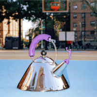 Alessi 9093 VA hagyományos Vízforraló 2L - Inox / Lila