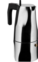 Alessi MT18/6 Ossidiana 6 személyes Kotyogós kávéfőző - Ezüst / Fekete