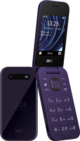 HMD 2660 Flip 4G 64/128MB 4G Dual SIM Kihajtható Mobiltelefon + Domino SIM Kártya - Lila
